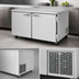 Thumbnail image #4 for Turbo Air PRO Series Two-Section Undercounter Refrigerator, 15.5 Cu. Ft., Solid Doors, 60-1/4 Inch Wide