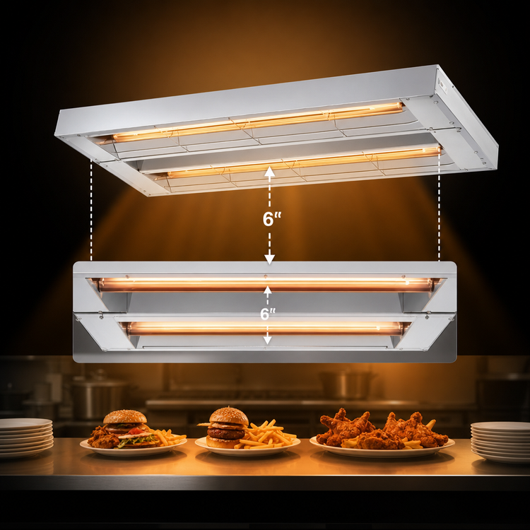 Product image #4 for Hatco Glo-Ray® 30-Inch Double Infrared Strip Heater, Unlighted, Aluminum, 900 Watts