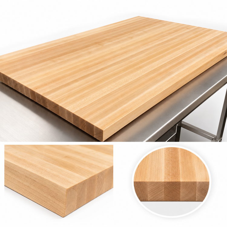 Product image #4 for Boos Block Northern Hard Rock Maple Edge Grain Kitchen Countertop, 132 x 48 x 1-3/4 Inch, Varnique Finish
