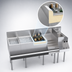 Thumbnail image #5 for Krowne Royal Series 60-Inch Underbar Ice Bin/Cocktail Station with Blender Station, Liquor Display, and 10-Circuit Cold Plate