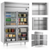 Thumbnail image #4 for Beverage-Air P Series 2-Section Reach-In Refrigerator with 4 Half-Glass Doors, Top-Mount Self-Contained Refrigeration, 44.57 Cu. Ft.