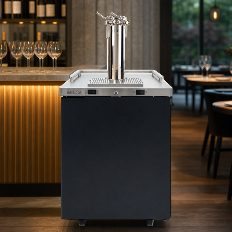 Product image #4 for Pro-Line E-Series One-Section Dual-Temperature Wine Cooler Dispenser with 2-Faucet Finesse Wine Font, 25-Inch Wide, 8.4 Cu. Ft.