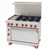 Thumbnail image #4 for American Range 36-Inch Green Flame Gas Range with 12-Inch Left Griddle, 4 Open Burners, and Standard Oven
