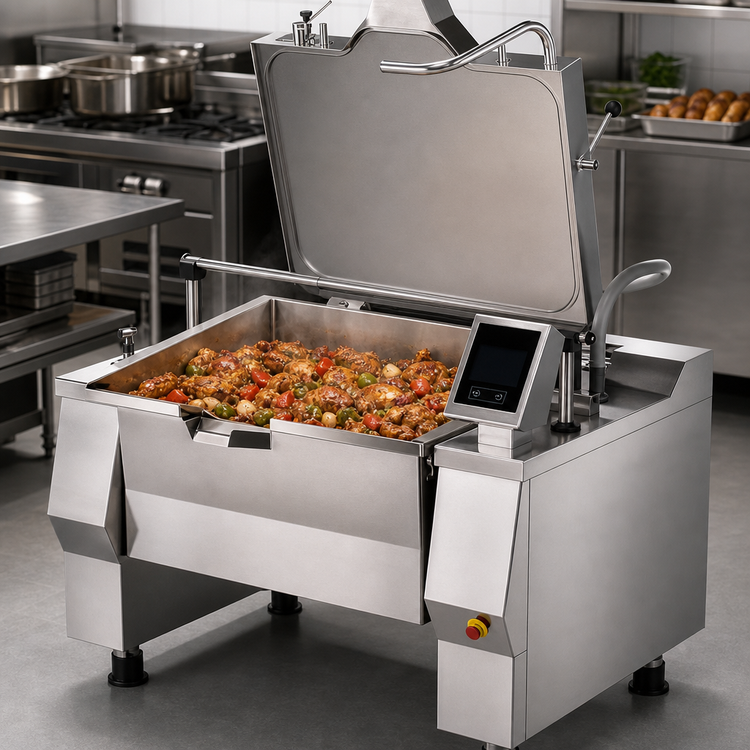 Product image #4 for Betterpan UDBRE038ACV1 38 Gallon Electric Tilting Skillet Pressure Braising Pan