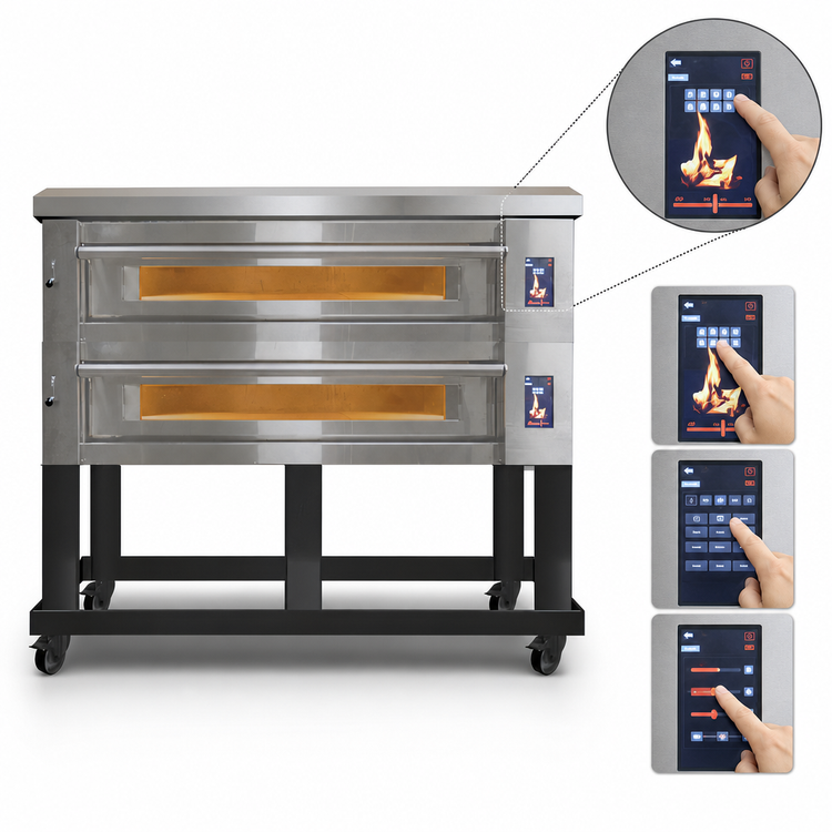 Product image #4 for Marra Forni Electric Stackable Double-Deck Stone Hearth Deck Oven with 55 x 36 Inch Cooking Surfaces