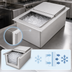Thumbnail image #5 for John Boos Drop-In Stainless Steel Insulated Ice Bin with Sliding Lid and Drain, Without Cold Plate