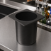 Thumbnail image #4 for Bar Maid Round Black Polyethylene Bottle Well