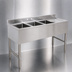 Thumbnail image #4 for 49-Inch Three-Compartment Stainless Steel Underbar Sink with Right Drainboard
