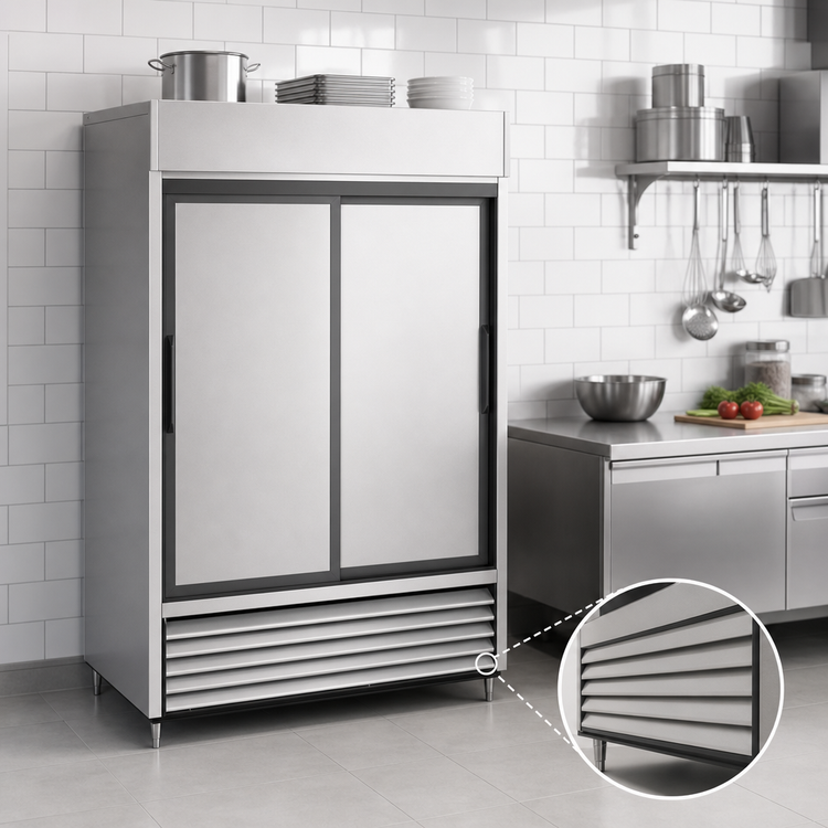 Product image #4 for True TSD-47-HC 2 Section Reach-In Refrigerator with Stainless Steel Solid Sliding Doors