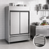 Thumbnail image #4 for True TSD-47-HC 2 Section Reach-In Refrigerator with Stainless Steel Solid Sliding Doors
