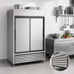 Thumbnail image #4 for True Mfg. - General Foodservice TSD-47-HC 2-Section Reach-In Refrigerator with Solid Stainless Steel Sliding Doors, Bottom-Mounted Self-Contained