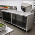 Thumbnail image #4 for Advance Tabco Special Value Economy Open Base Work Table, 96 x 24-Inch, Flat Top, 16-Gauge 304 Stainless Steel