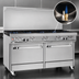 Thumbnail image #4 for Southbend Ultimate 60-Inch Gas Restaurant Range with 8 Burners, Convection Oven, and Cabinet Base