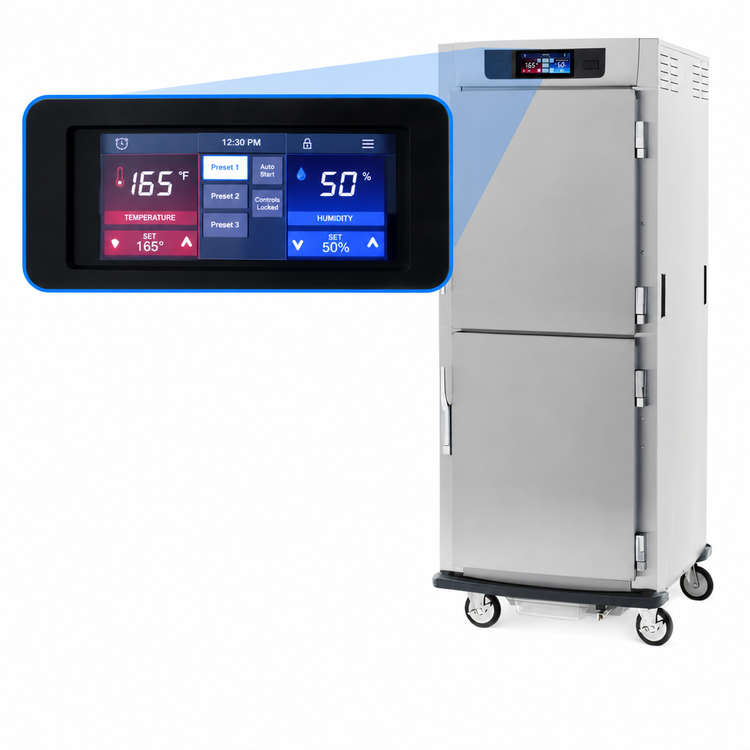 Product image #4 for Metro C5 9 Series Full-Height Mobile Controlled Humidity Heated Holding and Proofing Cabinet with Solid Dutch Doors and Universal Wire Slides