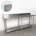 Thumbnail image #4 for BK Resources 84-Inch x 30-Inch 16-Gauge Stainless Steel Work Table with 5-Inch Riser and Adjustable Undershelf