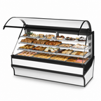 Thumbnail image #5 for True Mfg. – Specialty Display TDM-DC-77-GE/GE-W-W 77-1/4" Curved Glass Dry Pastry Display Case, 3 Shelves, White