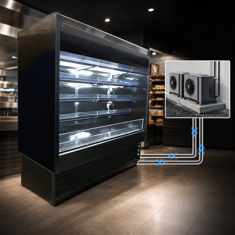 Product image #4 for Howard-McCray 35E Series Dairy Open Merchandiser, 75-Inch Wide, Remote Refrigeration, Black, LED Lighting