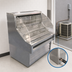 Thumbnail image #4 for Howard-McCray 35E Series 75-Inch Curved Glass Remote Open Merchandiser with LED Top, Stainless Steel