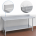Thumbnail image #4 for Duke 108-Inch x 30-Inch 16-Gauge Stainless Steel Work Table with 1-1/8-Inch Straight Riser and Undershelf