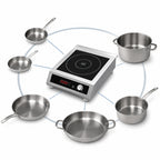Thumbnail image #4 for Eurodib USA SWI3500 3.5 kW Commercial Countertop Super Wide Single-Burner Induction Range, 208-240V