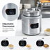 Thumbnail image #4 for Nemco Countertop Round Cooker/Warmer, 7 Quart, Stainless Steel, with Inset, Cover & Ladle