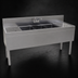 Thumbnail image #4 for Glastender Three-Compartment Underbar Sink Unit with Dual Drainboards, 60 Inch W x 19 Inch D