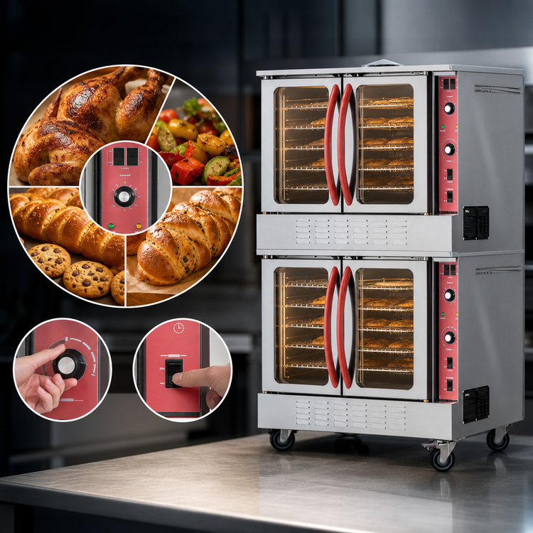 Product image #4 for IKON Cooking IGCO-2 Dual Deck Full-Size Gas Convection Oven