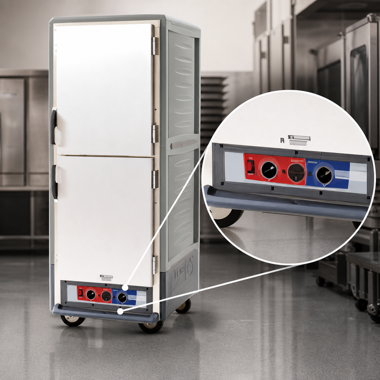 Product image #4 for Metro C5 3 Series Mobile Full Height Moisture Heated Holding & Proofing Cabinet with Gray Insulation Armour, Dutch Insulated Aluminum Doors, and Fixed Wire Slides