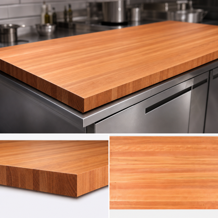 Product image #4 for John Boos Boos Block American Cherry Edge Grain Kitchen Countertop, 144 x 32 x 3 Inches, Oil Finish