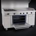 Thumbnail image #4 for Southbend Platinum 48-Inch Heavy Duty Gas Sectional Range with Full-Width Manual Griddle, Standard Oven, and 12-Inch Cabinet Section