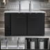 Thumbnail image #4 for Migali Competitor Series® Two-Section Direct Draw Beer Dispenser with 2 Single-Faucet Towers, Holds 2 Half-Barrel Kegs, 60.8 Inch Wide, 115V
