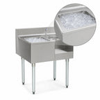 Thumbnail image #4 for Eagle Group 2200 Series BM50-22L Underbar Ice Bin/Cocktail Station, 50 x 24 Inches, 63 lb Ice Capacity, Blender Recess with Liquid Waste Chute