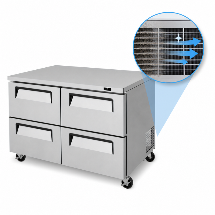 Product image #4 for Turbo Air Super Deluxe 48.25-Inch Two-Section Undercounter Drawer Freezer