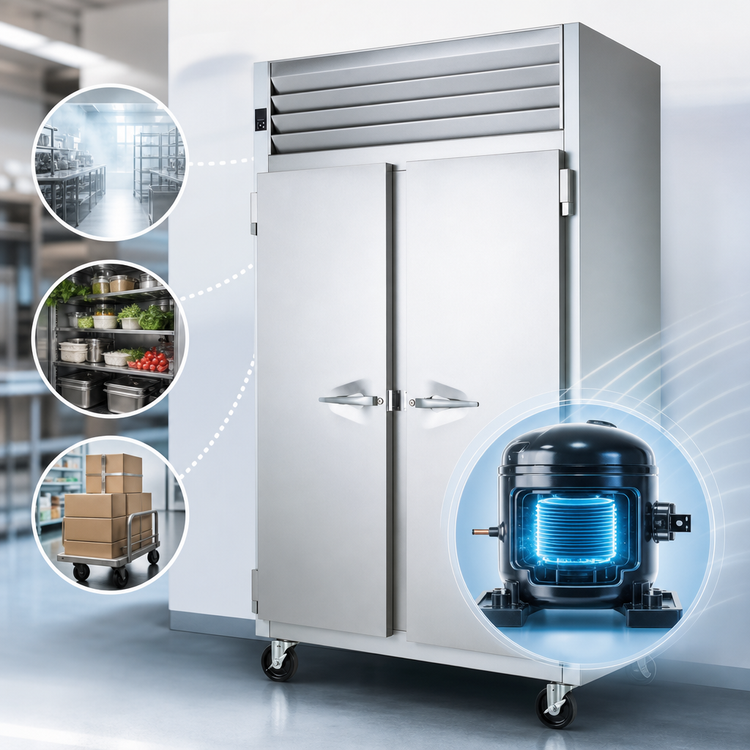 Product image #4 for Traulsen Spec-Line RLT232WUT-FHS Two-Section 58 Inch Wide Reach-In Freezer with Full-Height Solid Doors