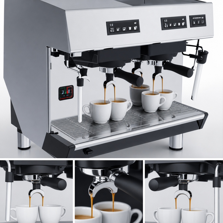Product image #4 for UNIC Classic Plus 2 SteamAir High Profile 2-Group Automatic Espresso Machine