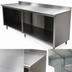 Thumbnail image #4 for Advance Tabco Special Value Series 120-Inch W x 30-Inch D Stainless Steel Open Base Work Table with 5-Inch Backsplash