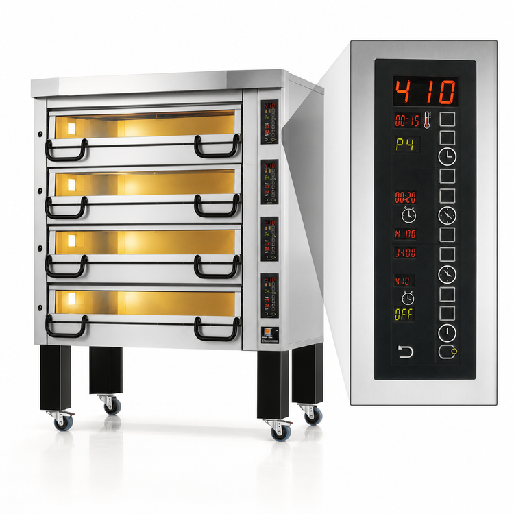 Product image #4 for PizzaMaster PM 744ED 4-Deck Modular Electric Pizza Deck Oven
