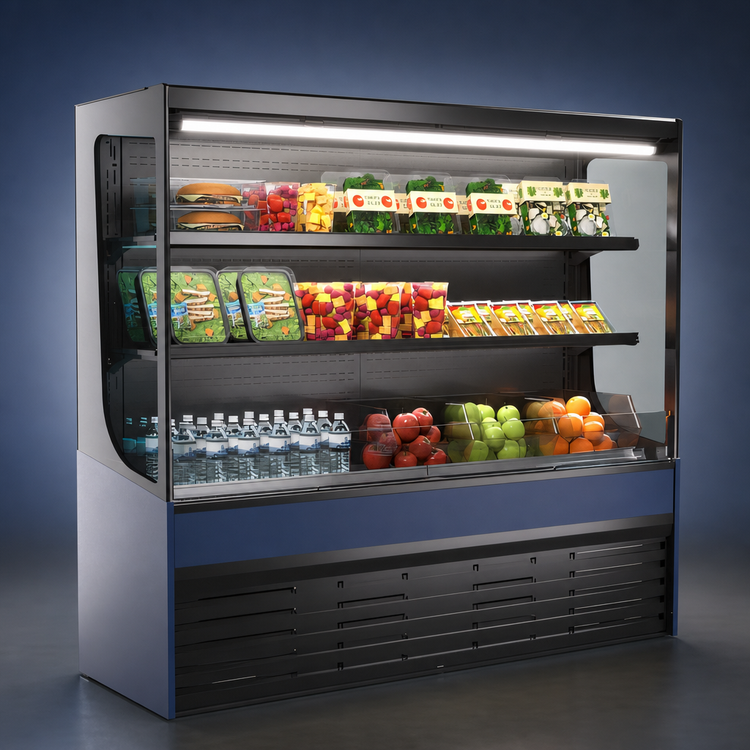 Product image #4 for Federal Industries Vision Series Refrigerated Slim-Line Self-Serve High Profile Open-Air Cooler Display Case