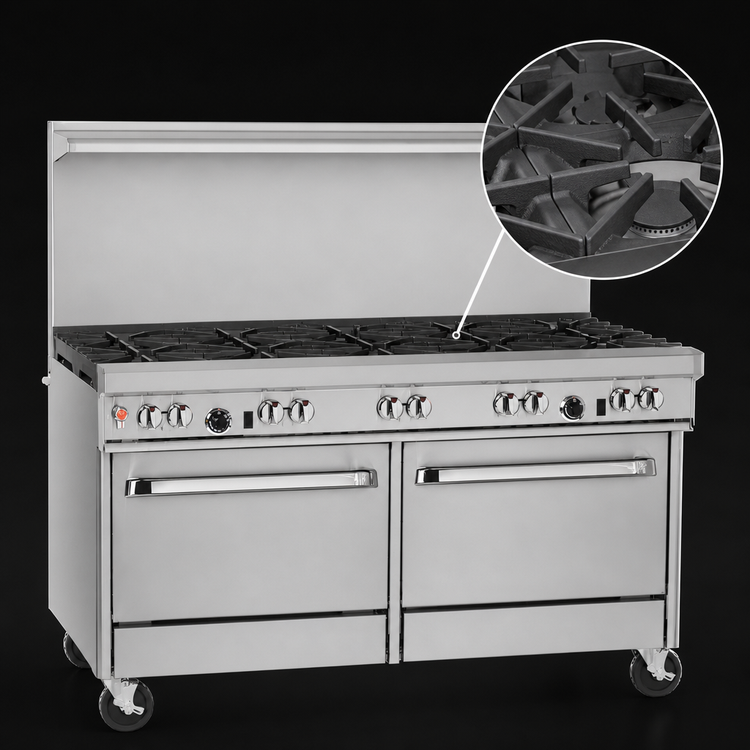 Product image #4 for Southbend Ultimate 60-Inch Commercial Gas Restaurant Range with 10 Star/Sauté Burners and 2 Standard Ovens