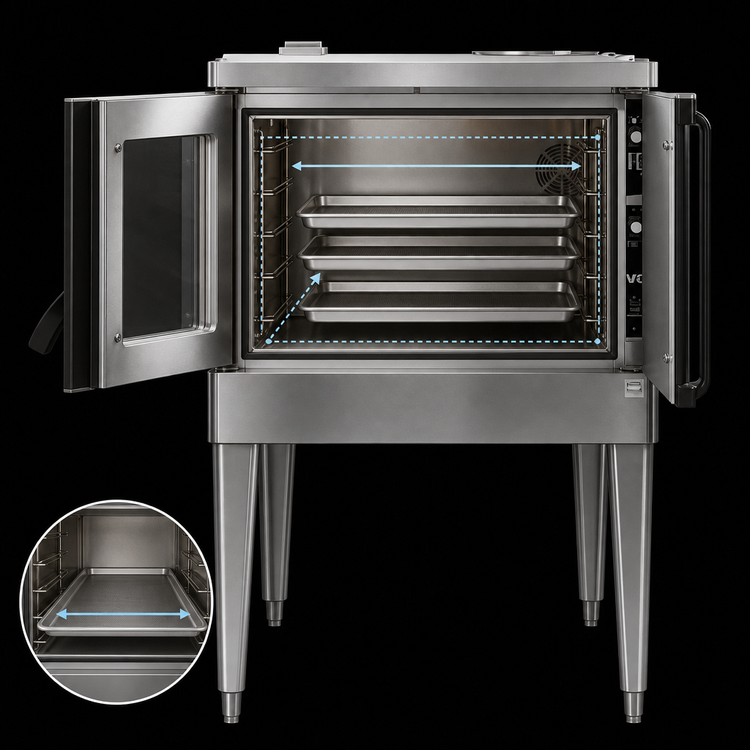 Product image #4 for Blodgett DFG-200-ES Base Gas Convection Oven, Single-Deck, Full-Size Bakery Depth, 5-Pan Capacity