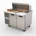 Thumbnail image #4 for Randell 48-Inch Two-Section Mega Top Refrigerated Salad Prep Table with Side-Mounted Self-Contained Refrigeration