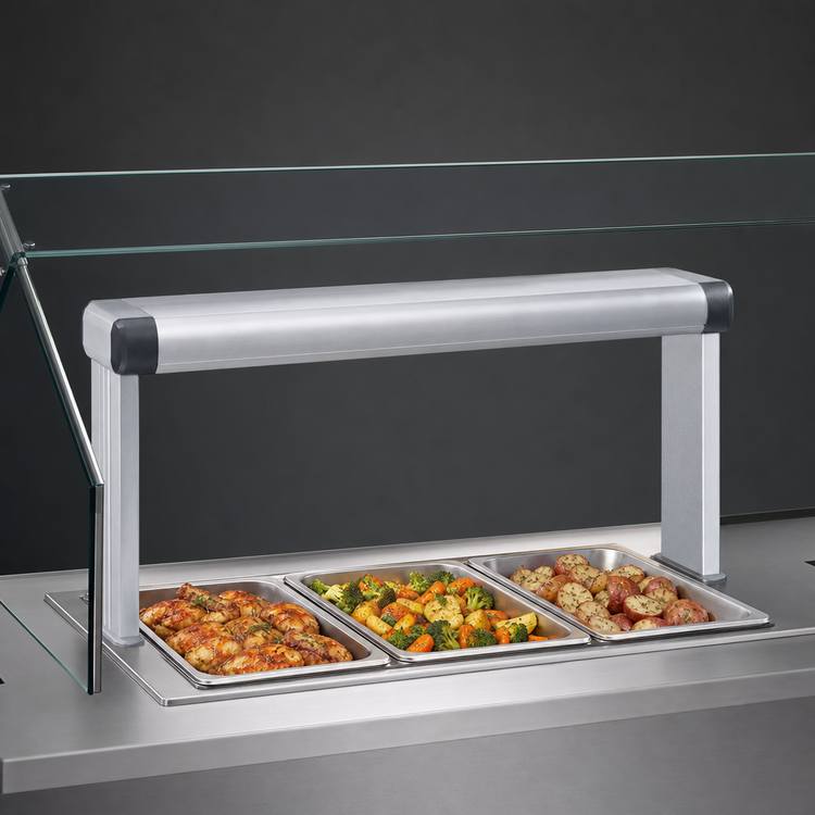 Product image #4 for Hatco Glo-Ray Designer Unlighted Single Strip Heater, 21-1/2 Inch Wide, Aluminum, 250 Watt