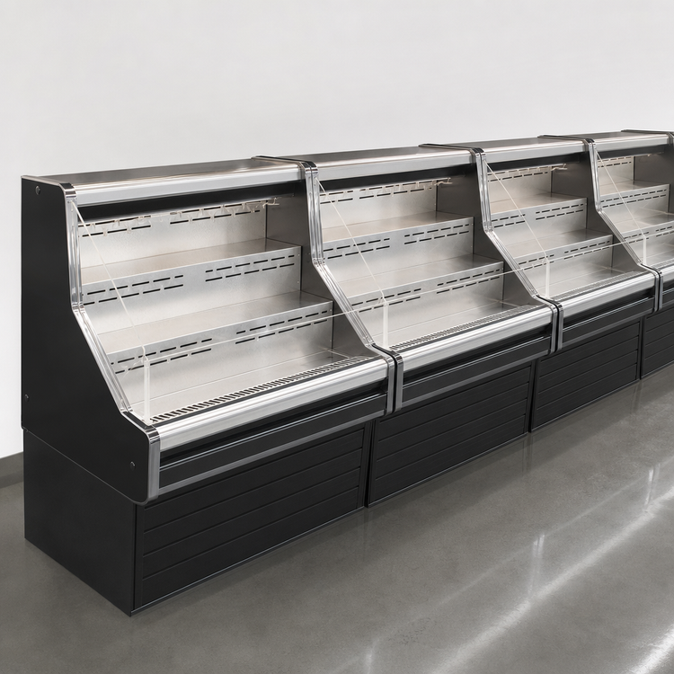 Product image #4 for Howard-McCray 35E Series Remote Straight-Side Impulse Open-Air Merchandiser, 39 Inch, Black, 44 Inch High