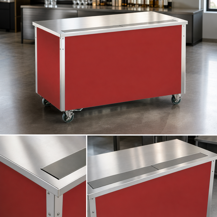 Product image #4 for Vollrath 4-Series Signature Server ADA Stainless Steel Beverage Counter with Enclosed Base, 60 x 28 x 34 Inches