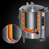Thumbnail image #4 for Groen AH/1E-100 100-Gallon Self-Contained Gas Steam-Jacketed Stationary Floor Kettle