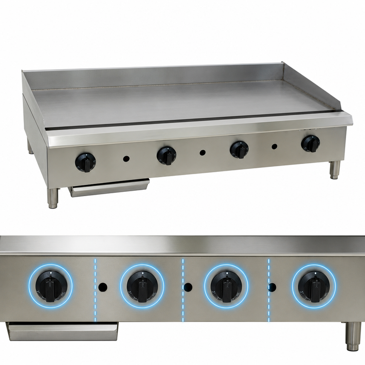 Product image #4 for Comstock-Castle CCHG-48-1 48-Inch Countertop Gas Griddle, Manual Control