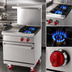 Thumbnail image #4 for 24-Inch Green Flame Gas Range with 12-Inch Left Griddle, 2 Open Burners, and Storage Base