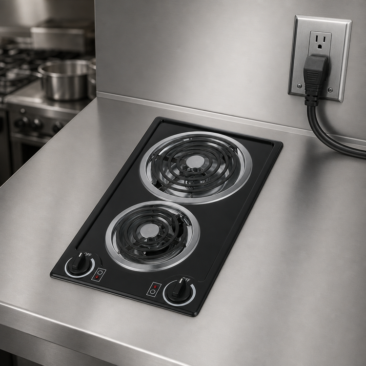 Product image #5 for Summit Commercial 12-Inch Built-In 2-Burner Electric Coil Cooktop