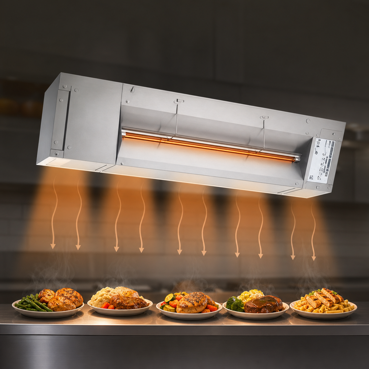Product image #4 for Hatco Glo-Ray 72-Inch Infrared Stainless Steel Strip Heater, Single-Element, Unlighted