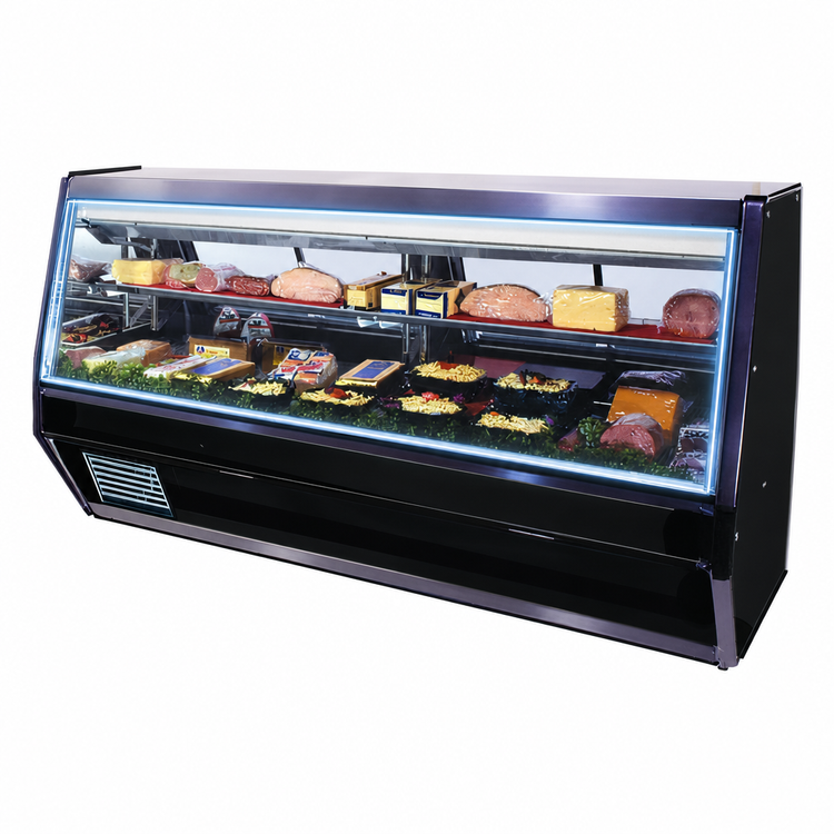 Product image #4 for Howard-McCray 40E Series Full Service Remote Refrigerated Deli Meat & Cheese Service Case, 124-1/2 Inch Wide, Straight Glass, LED